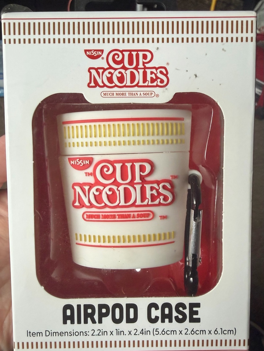 Nissin Cup Noodles Red and White AirPod Case